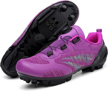 Жіночі велотуфлі для MTB, Mountainbike, сумісні з SPD, дихаючі, фіолетові (42 EU)