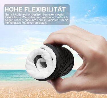 Водні шльопанці для плавання та відпочинку на пляжі - чоловічі та жіночі (40 EU, смужки білі)