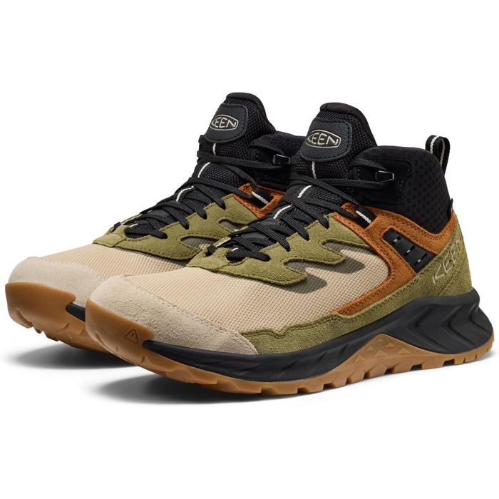 Чоловічі трекінгові черевики KEEN Hightrail Mid Waterproof, 40.5 EU, колір Сафарі Чорний