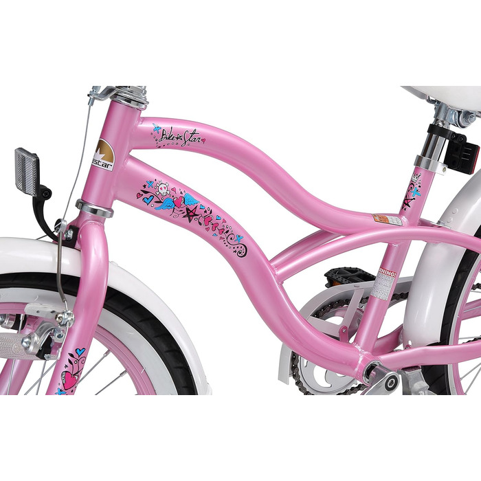 Дитяче велосипед BIKESTAR 20/24 дюйми для хлопчиків та дівчаток від 6 років | Велосипед круїзер | Рожевий