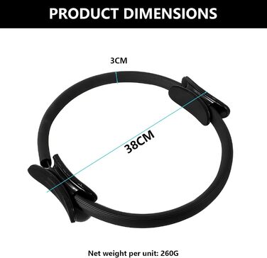 Кільце для пілатесу – тренажер для пресу, ніг та сідниць, для дому. Підходить для початківців та професіоналів