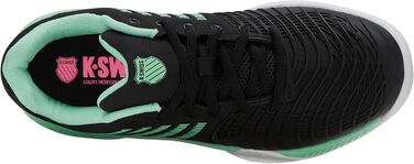 Жіноче тенісне взуття K-Swiss Express Light 3 Carpet - чорний, неон м'ята, неон пастельний рожевий (43 EU)