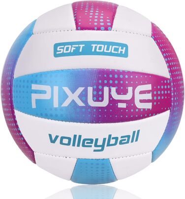 Волейбольні м'ячі PIXUYE, розмір 5, м'які для пляжу, дітей та дорослих, для ігор та тренувань в залі та на вулиці, фіолетовий колір