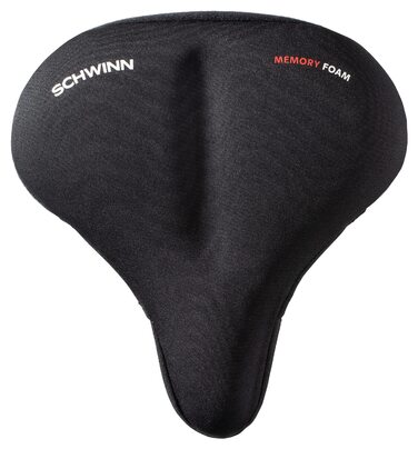 Велосипедне сидіння Schwinn Komfort з м'якою піною Memory Foam та двома ремінцями, чорного кольору