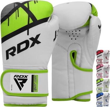 Дитячі боксерські рукавички RDX 6oz для тренувань, вентиляція, Maya Hide шкіра, зелений, для муай-тай, ММА, кікбоксингу, спарингів і роботи з мішком