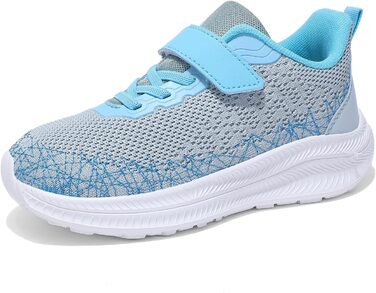 Дитячі кросівки для хлопчика: спортивні, зала, біг, зручні, дихаючі (сірий, синій, 28 EU)