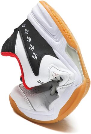 Чоловічі/Жіночі гандбольні кросівки: дихаючі, з антиковзаючою підошвою, легкі, для змагань та тренувань, білі/червоні, 40 EU