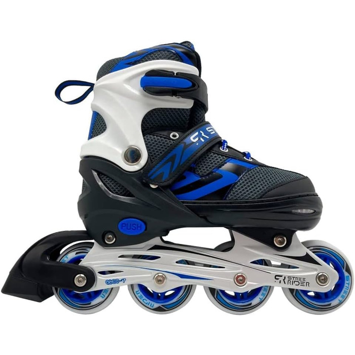 Дитячі ролики Kids Globe Street Rider, блакитно-чорні, регульовані 37-40, ABEC 7, алюмінієвий фрейм