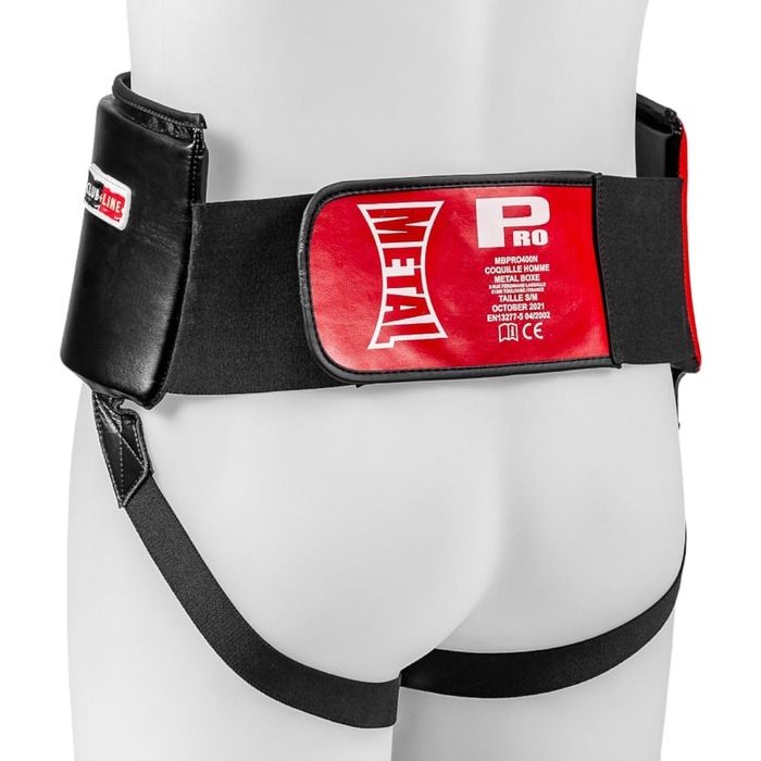 Захисна раковина METAL BOXE Club Line для чоловіків, професійна, S/M, чорна/червона