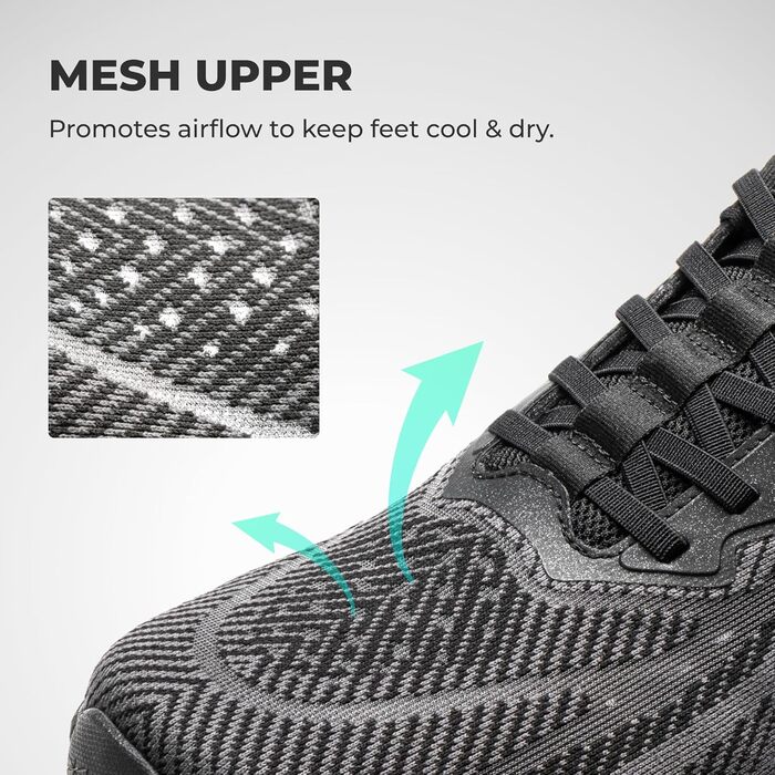 Чоловічі кросівки для бігу та ходьби ALLSWIFT, чорного кольору, 42 EU