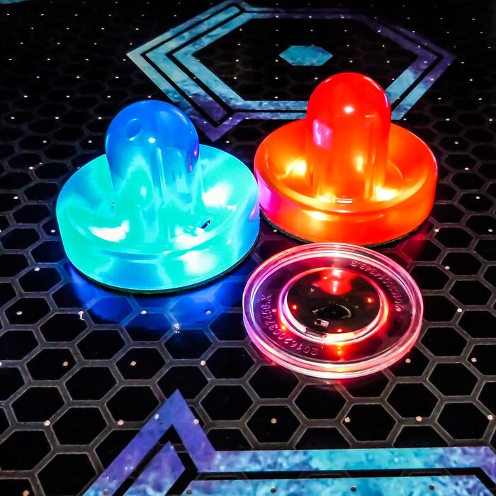 Airhockey Carromco Fire & Ice: Ігровий стіл з LED-підсвічуванням та електронним підрахунком очок