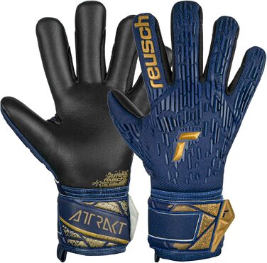 Воротарські рукавички Reusch Attrakt Freegel Silver, синьо-золоті, для дорослих, універсальні