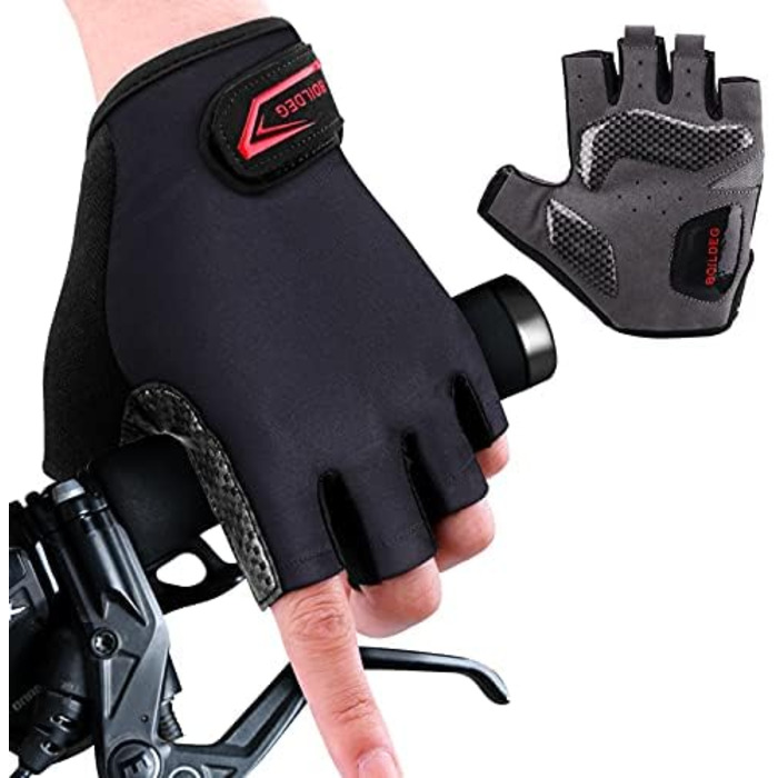 Велосипедні рукавички без пальців для фітнесу, чорні (XXL)
