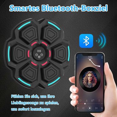 Музична боксерська машина TECKZOON Bluetooth, електронна, з підключенням Bluetooth, для тренувань, настінна ціль