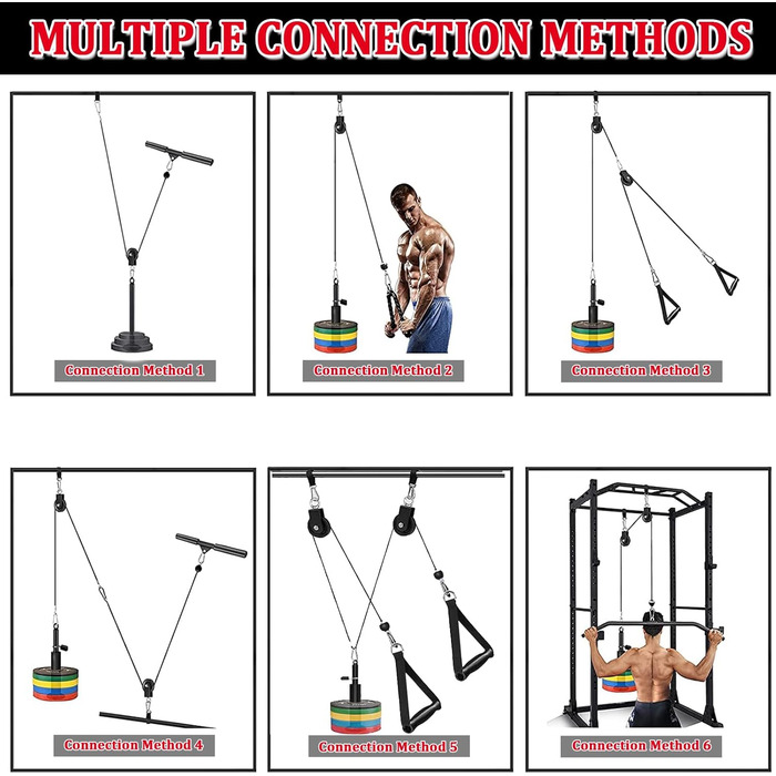 Система тренажерів Taeku Seilzug для LAT Pull Down, біцепс, трицепс, з 2 ланцюгами та штангою 102 см