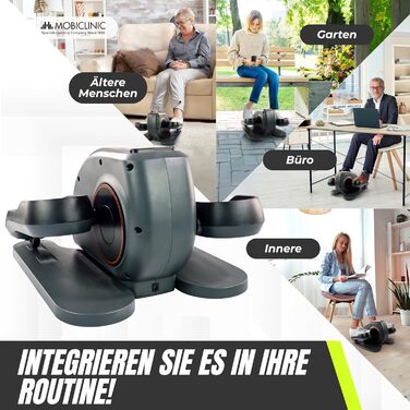 Велотренажер Mobiclinic Mini Bike Veleta з LCD-дисплеєм та регульованим опором, 10 швидкостей, 3 програми, для літніх людей