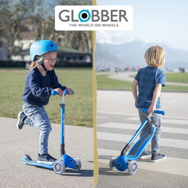 Дитячий самокат Globber Primo FOLDABLE LIGHTS, складаний, з підсвіткою, 3 колеса, для дітей 3-6 років