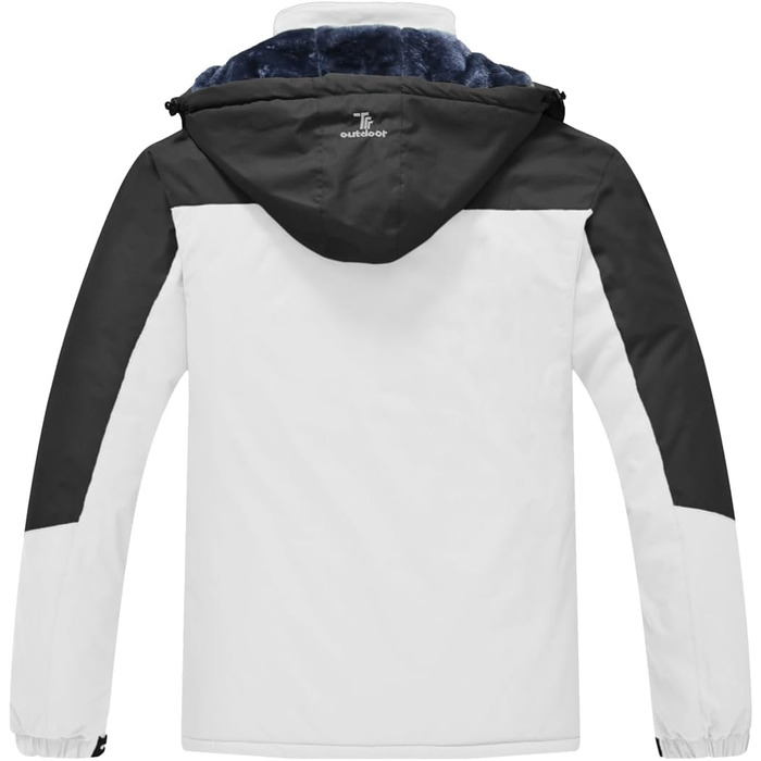 Чоловіча куртка YSENTO для сноубордингу та лижного спорту: тепла, водонепроникна, з відстібаною капюшоном (M, білий)