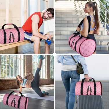 Спортивна сумка Roffatide Anime Demon Slayer (Камадо Незуко) з відділеннями для взуття та вологого одягу, легка дорожня сумка для залу та фітнесу