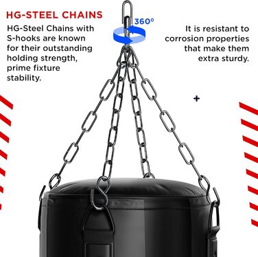 Боксерська груша RDX 145 см з наповнювачем 50 кг, рукавичками та сталевим тросом. Шкіряна, для боксу, фітнесу, кікбоксингу, MMA, муай-тай, карате. Чорний колір, 3 шт.