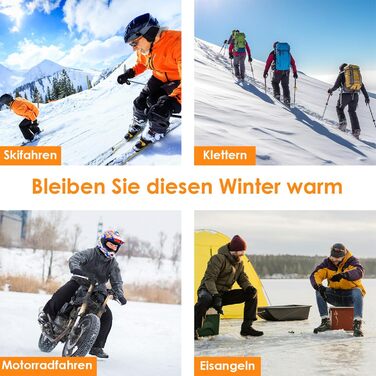 Нагріваючі рукавички Minthouz W13 з акумулятором 5V 5000mAh для чоловіків та жінок, сенсорний екран, водонепроникність, для активного відпочинку