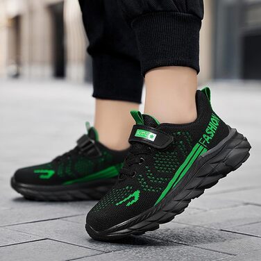 Дитячі кросівки для дівчаток та хлопчиків: легкі, зручні, дихаючі, для занять спортом та відпочинку, чорного кольору, розмір EU 28