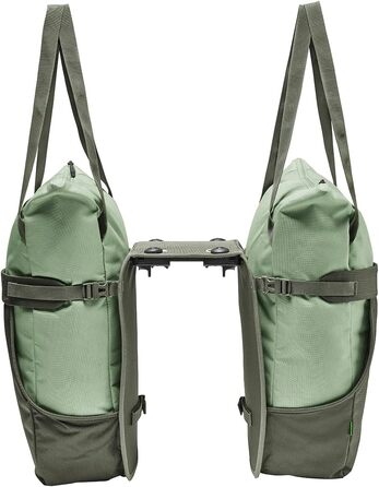 Велосипедна сумка VAUDE TwinShopper 44 л, окремі секції, дощовик, зелена