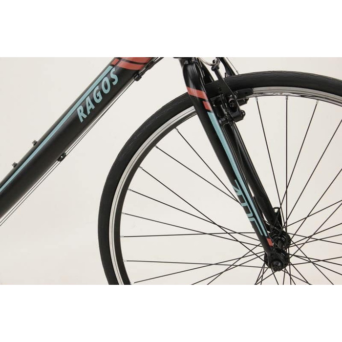 Велосипед Ragos Courier CX 28'' фітнес-грэвел алюмінієвий, 16-швидкісна ланцюгова трансмісія Claris, чорний