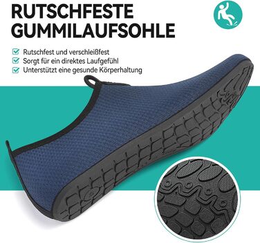 Шкарпетки для плавання та водних видів спорту для жінок та чоловіків. Швидковисихаючі шкарпетки для пляжу, басейну, йоги, серфінгу. Розміри 35-47 EU, блакитні.