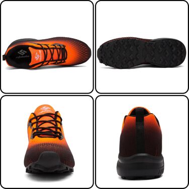 Чоловічі трейлраннінгові кросівки Trailrunning Herren Schwarz-Orange 45 EU: Легкі, дихаючі, для бігу та хайкінгу