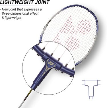 Yonex ZR 100 Легкі алюмінієві бадмінтонні ракетки з чохлом, набір 2 шт., вироблено в Індії