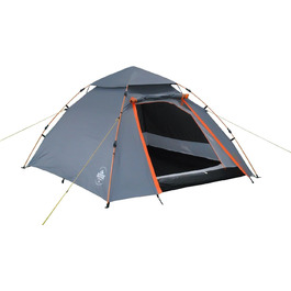 Намет Lumaland Outdoor Pop Up Kuppelzelt для кемпінгу, подорожей та фестивалів (2-3 особи), сірий