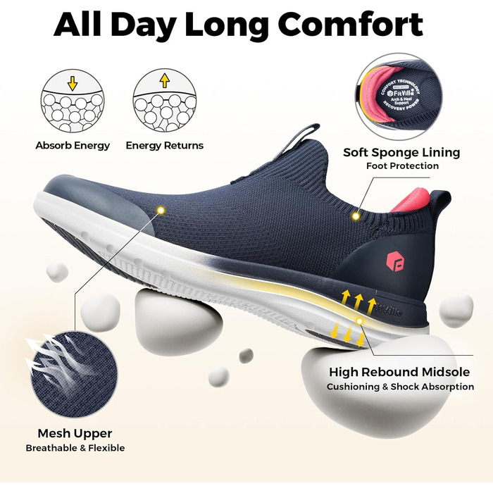 Жіночі кросівки FitVille V3 X-широкі для ходьби та занять спортом, блакитні