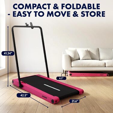 Бігова доріжка Squatz 2-in-1 Walking Pad для дому та офісу, рожева