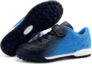 Дитячі футбольні бутси JABASIC для штучного покриття, розмір 25 EU, чорно-синій, морський/лимонний