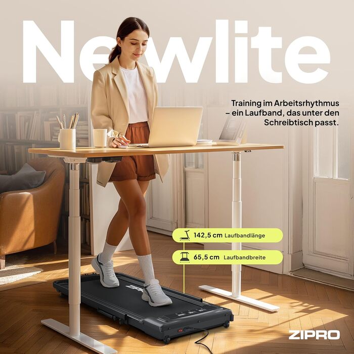 Біговий доріжка ZIPRO Newlite Klappbar: складаний, 1-10 км/год, до 110 кг, LED-дисплей