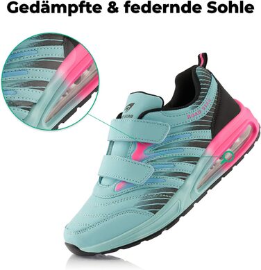 Кросівки для бігу жіночі/чоловічі з амортизацією, спортивні, легкі (39 EU, блакитний, чорний, фуксія)