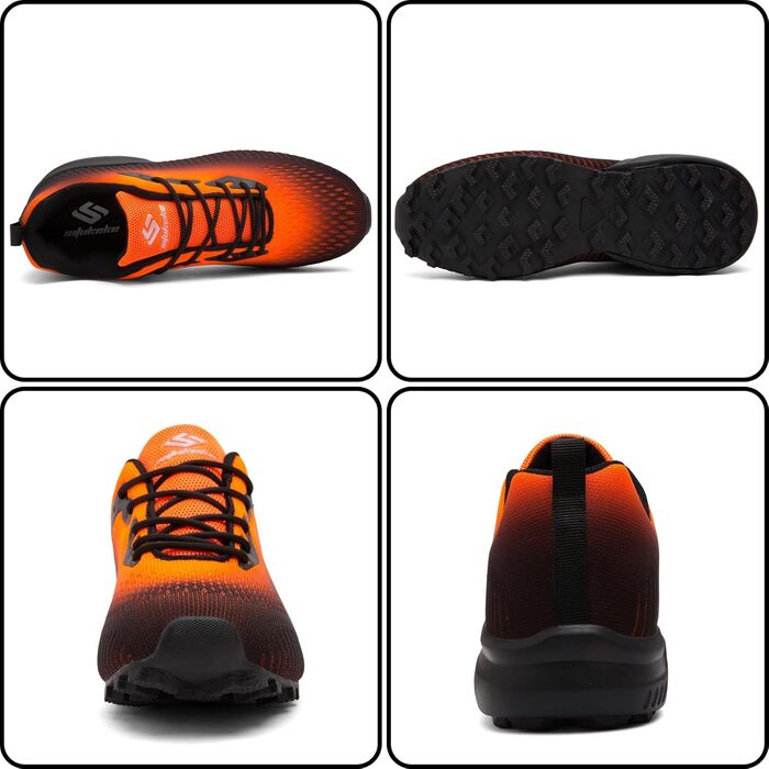 Чоловічі трейлраннінгові кросівки Trailrunning Herren Schwarz-Orange 45 EU: Легкі, дихаючі, для бігу та хайкінгу