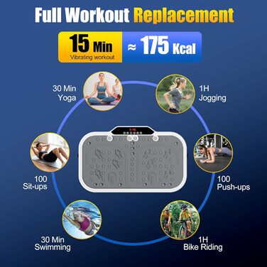 Віброплатформа для дому 2025: тренажер для схуднення та м'язового тонусу, 200 рівнів інтенсивності, 58 см, до 150 кг