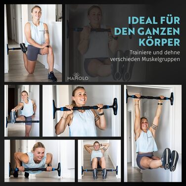 Турнік для дверного прорізу MAMOLO 65-100 см | Без свердління | Висока стабільність | Сучасний дизайн