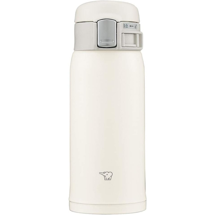 Термос-бутилка Zojirushi SM-SF36-WM, 360 мл, нержавіюча сталь, пряме пиття, One Touch, біла