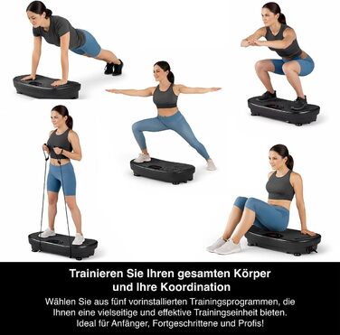 Віброплатформа Newgen Medicals з Bluetooth та динаміками: 180 рівнів, LED-дисплей для фітнесу та м'язового тренування