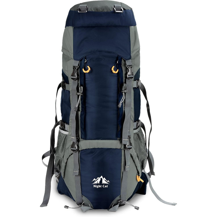 Рюкзак Night Cat 90L для туризму, подорожей, кемпінгу, дихаючий, чоловічий/жіночий, для трекінгу, альпінізму, велоподорожей, синій