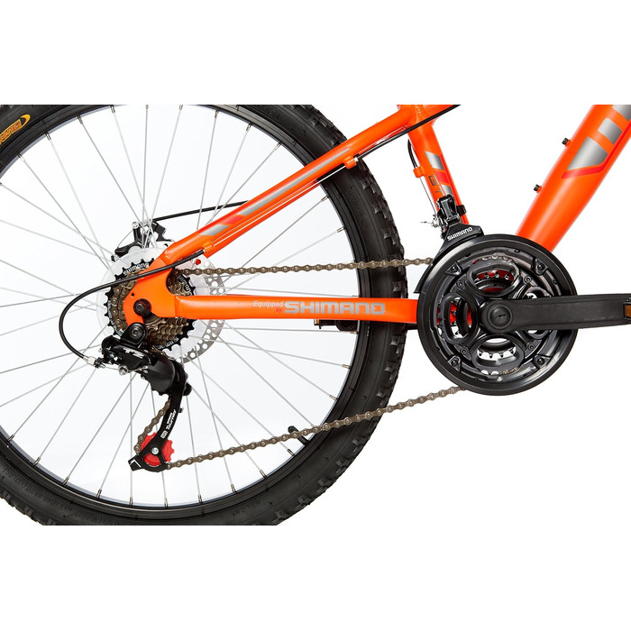 Дитячий гірський велосипед 20'' Moma Bikes, алюмінієвий, 6 швидкостей Shimano, дискові гальма, передня амортизація