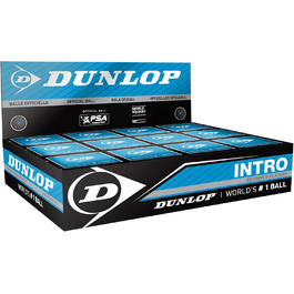 М'ячі для сквошу Dunlop Intro сині, для початківців та любителів, 12 штук
