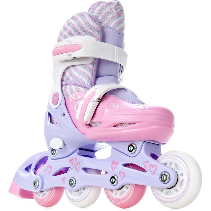 Інлайнери для дітей RAVEN Loret Lila/Pink, розмір 30-33 (18,5-20,5 см), з LED підсвіткою, регульовані