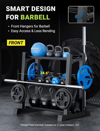 Стойка для гантелей Dripex на 3/5 рівнів, сумісна з гантелями, гирями та штангами, макс. 500 кг, регульована. Багатофункціональна