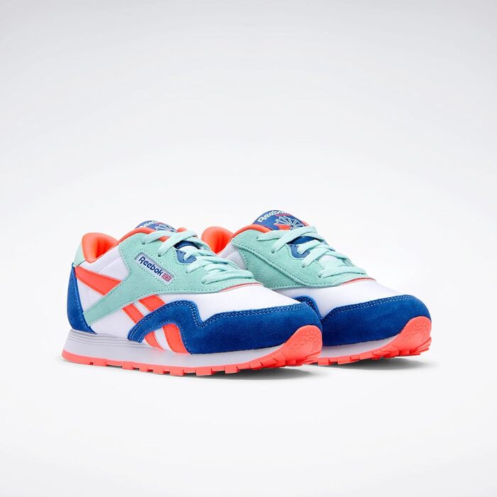 Дитячі кросівки Reebok Cl-Nylon, 29 EU, блакитний/білий/помаранчевий