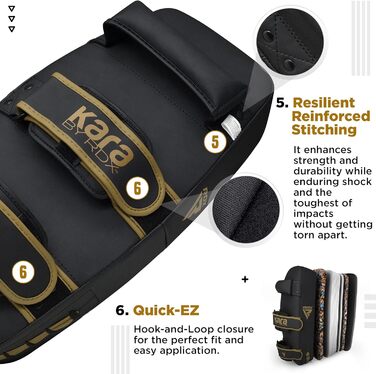 Шлагбало RDX для бойових мистецтв: кікбоксинг, муай-тай, ММА. Кара-шкіряне ударне подушечка, бокс, тренувальні подушечки, тайські подушечки