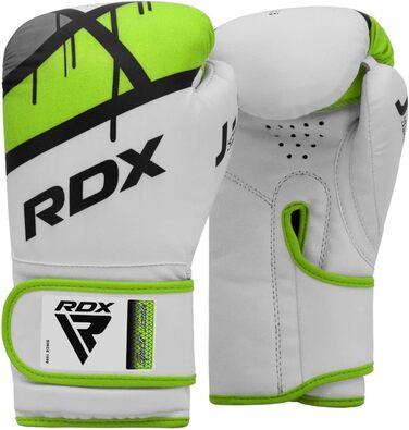 Дитячі боксерські рукавички RDX 6oz для тренувань, вентиляція, Maya Hide шкіра, зелений, для муай-тай, ММА, кікбоксингу, спарингів і роботи з мішком